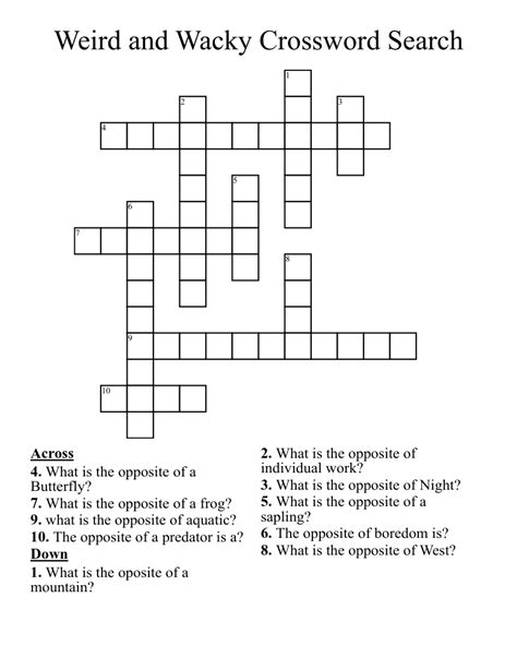 weird crossword|weird 5 letters.